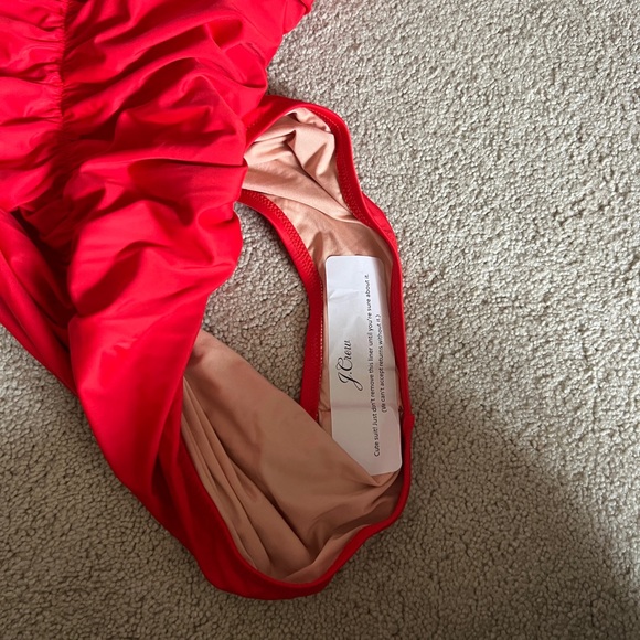 New with tags. Unused. J. Crew lined swimsuit. Bright Cerise. Size 12. - Picture 4 of 7